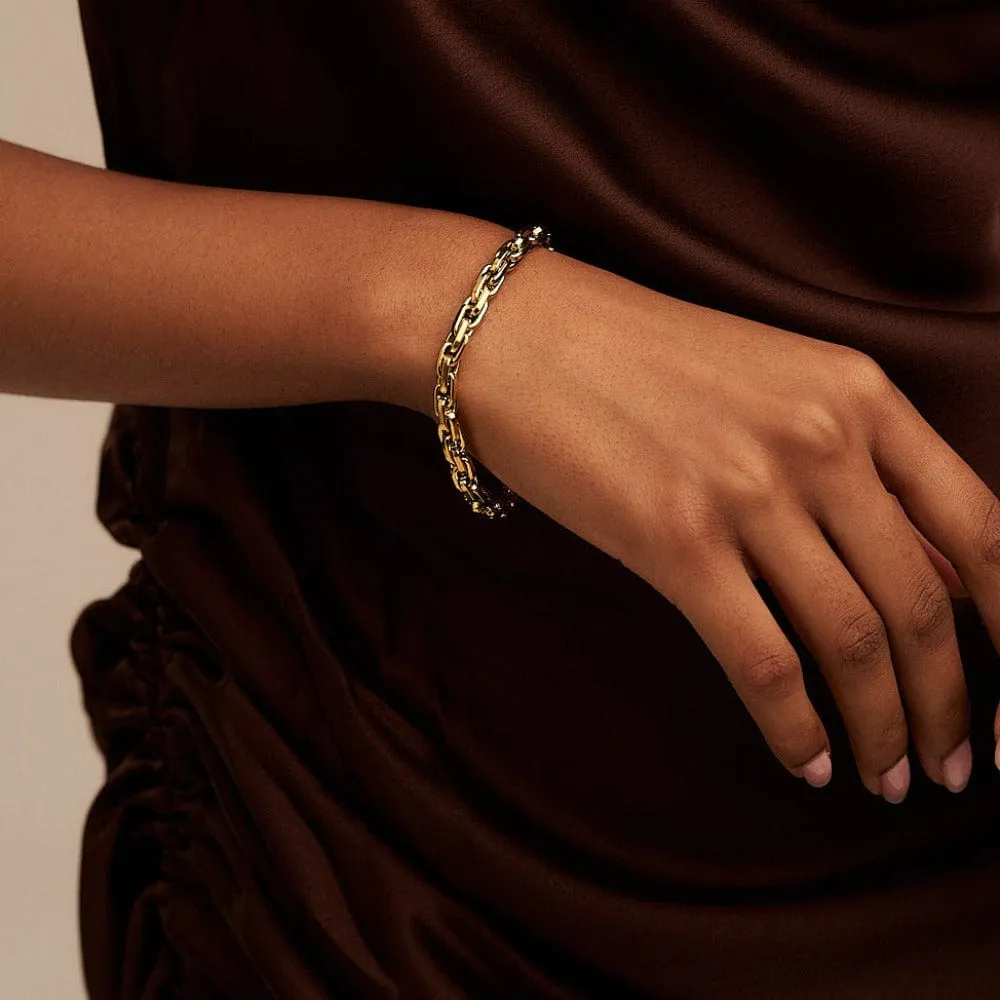 Orelia LUXE Interlocking Link Chain armbånd guld
