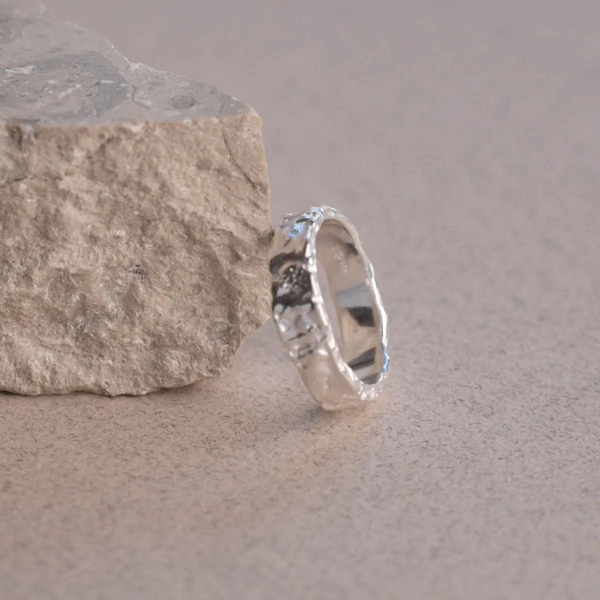 Sisi Copenhagen Elma Medium ring sølv 5 mm rå