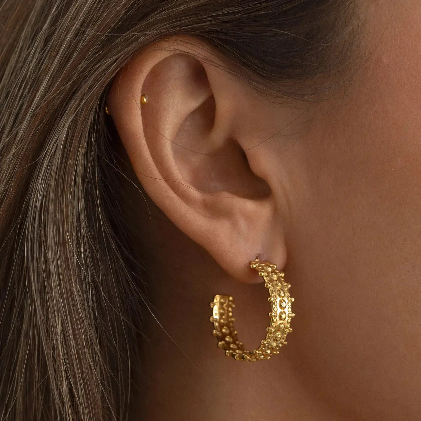 TIMI OF SWEDEN Rumi hoop øreringe guld 21 mm