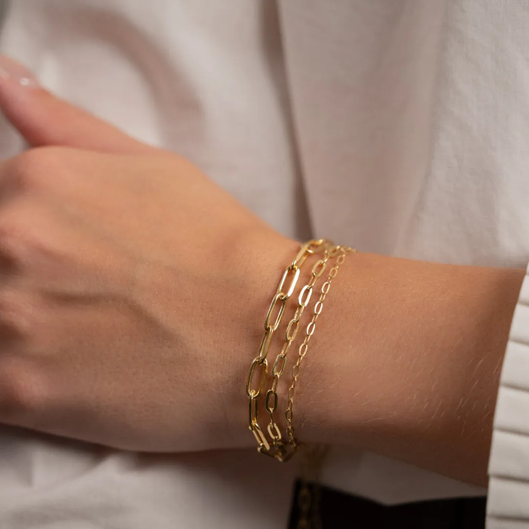 Sisi Copenhagen Alma Large Link armbånd forgyldt 19 cm chunky