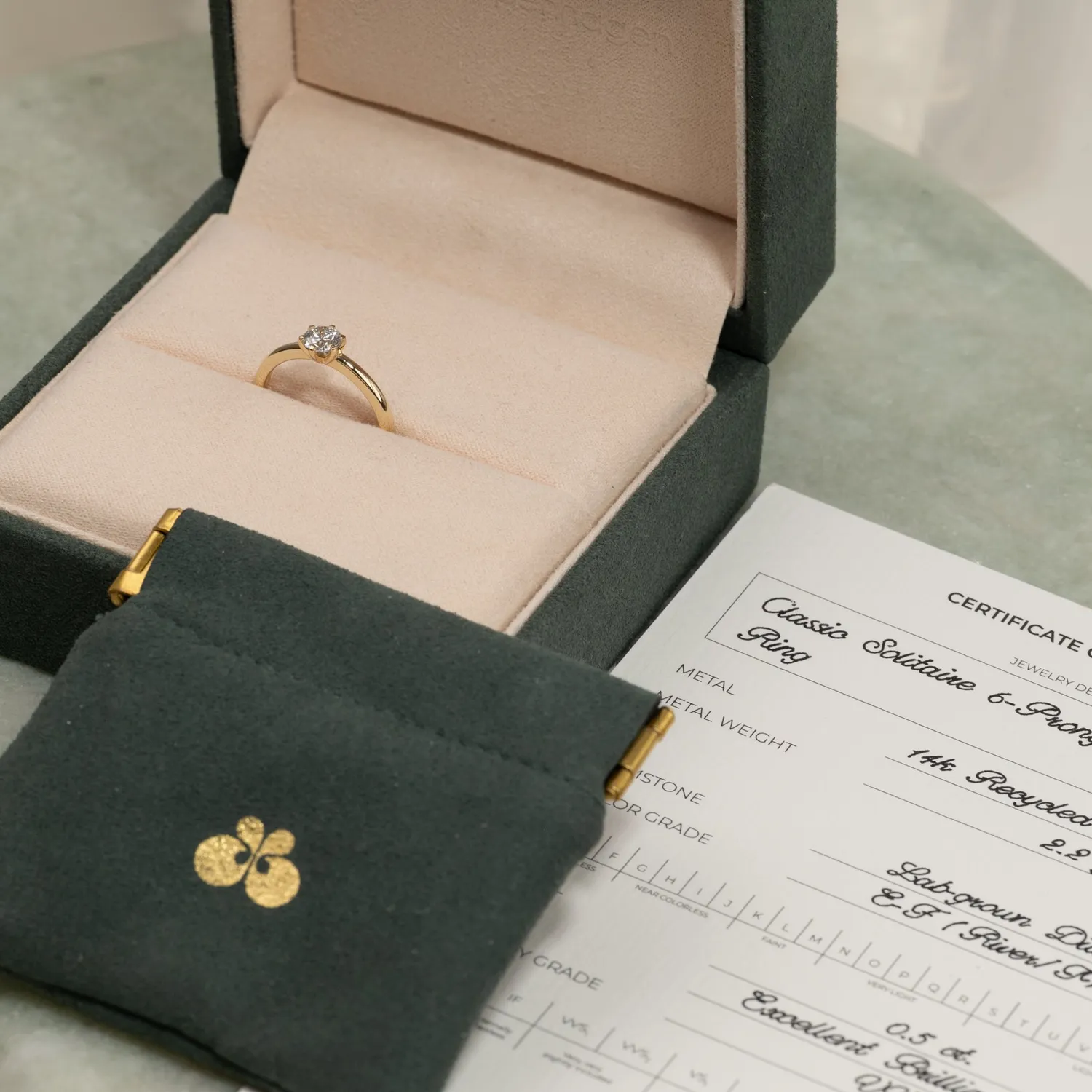Sisi Copenhagen Solitaire diamantring 0,5ct 14kt guld