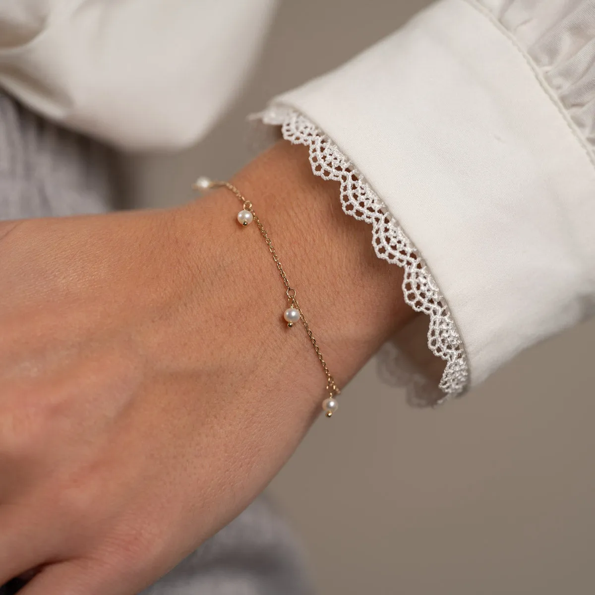 Sisi Copenhagen Darissa perle armbånd 9 kt guld