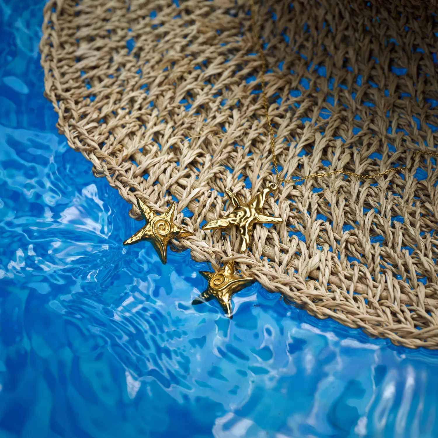 TIMI OF SWEDEN Malin Starfish ørestikker guld rustfrit stål