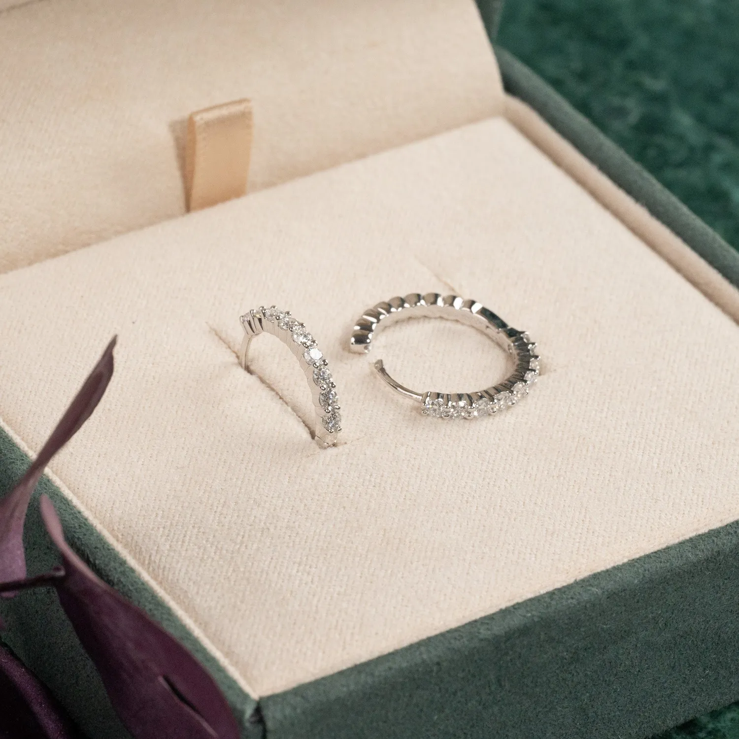 Sisi Copenhagen Prong diamantcreoler hvidguld 0,5 ct
