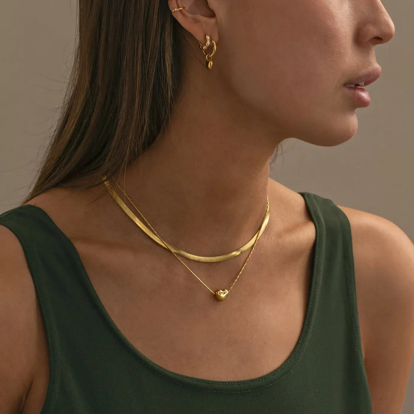 TIMI OF SWEDEN Ivy halskæde snake chain rustfrit stål 46 cm