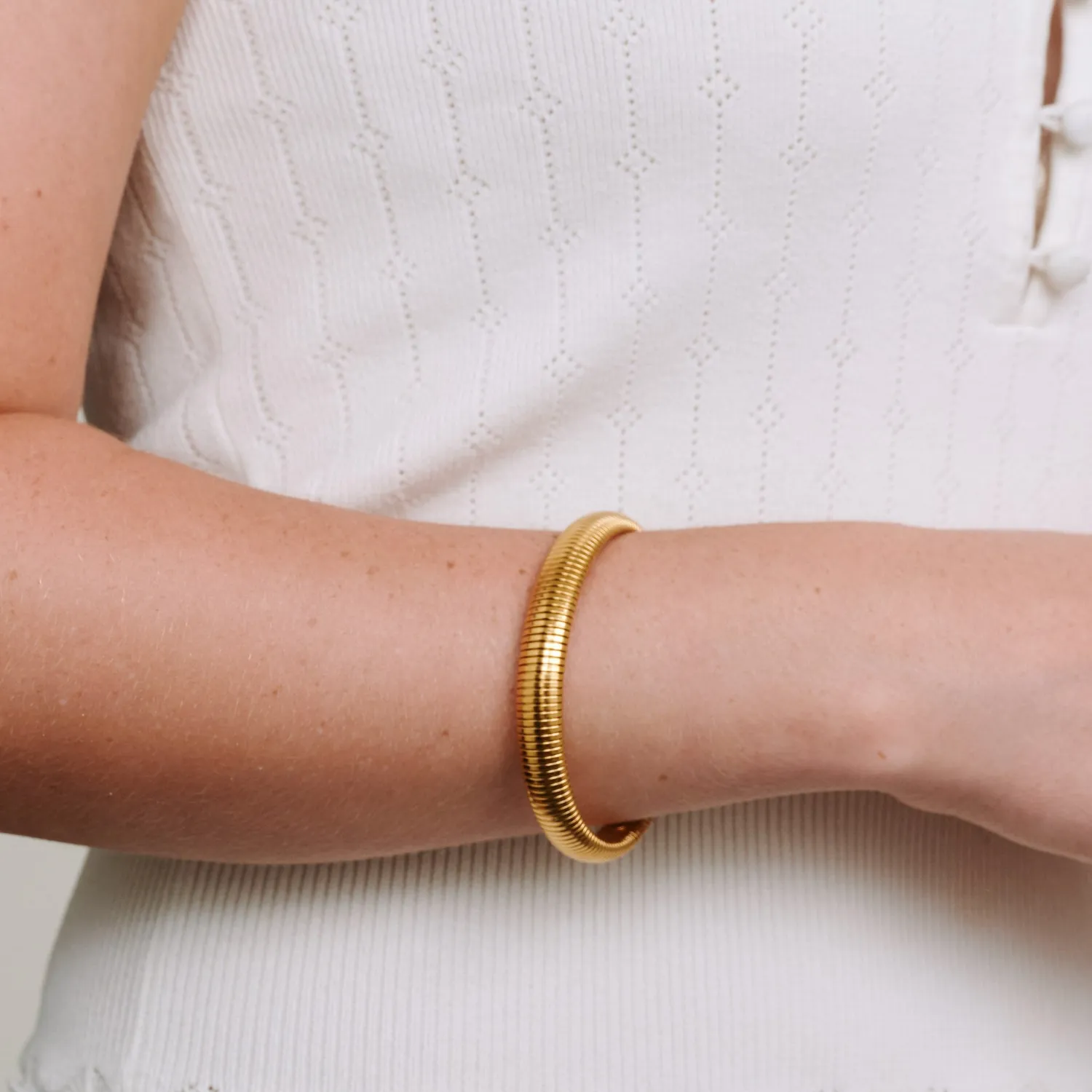 TIMI OF SWEDEN Limei stretch-armbånd sølv rustfrit stål