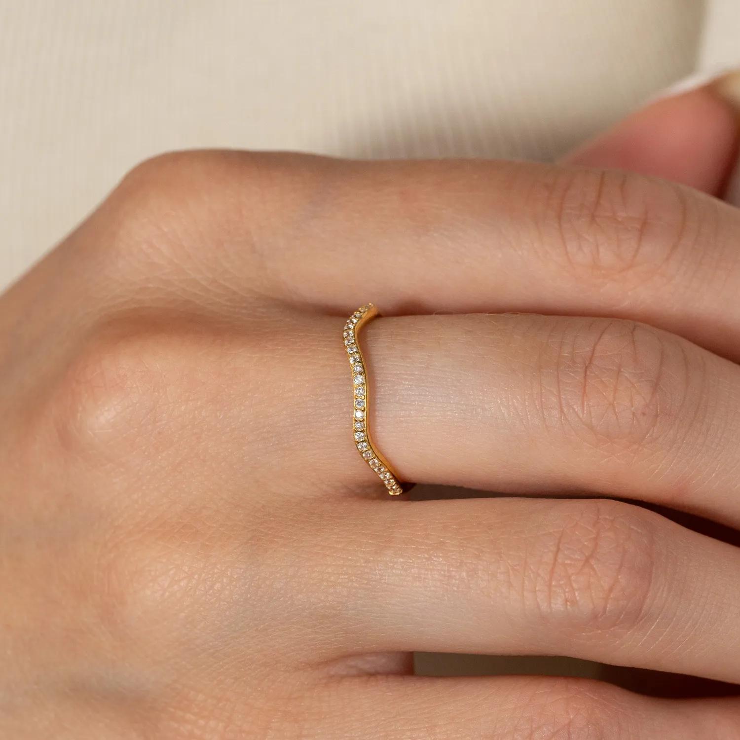 Sisi Copenhagen Gaia ring forgyldt zirkonia