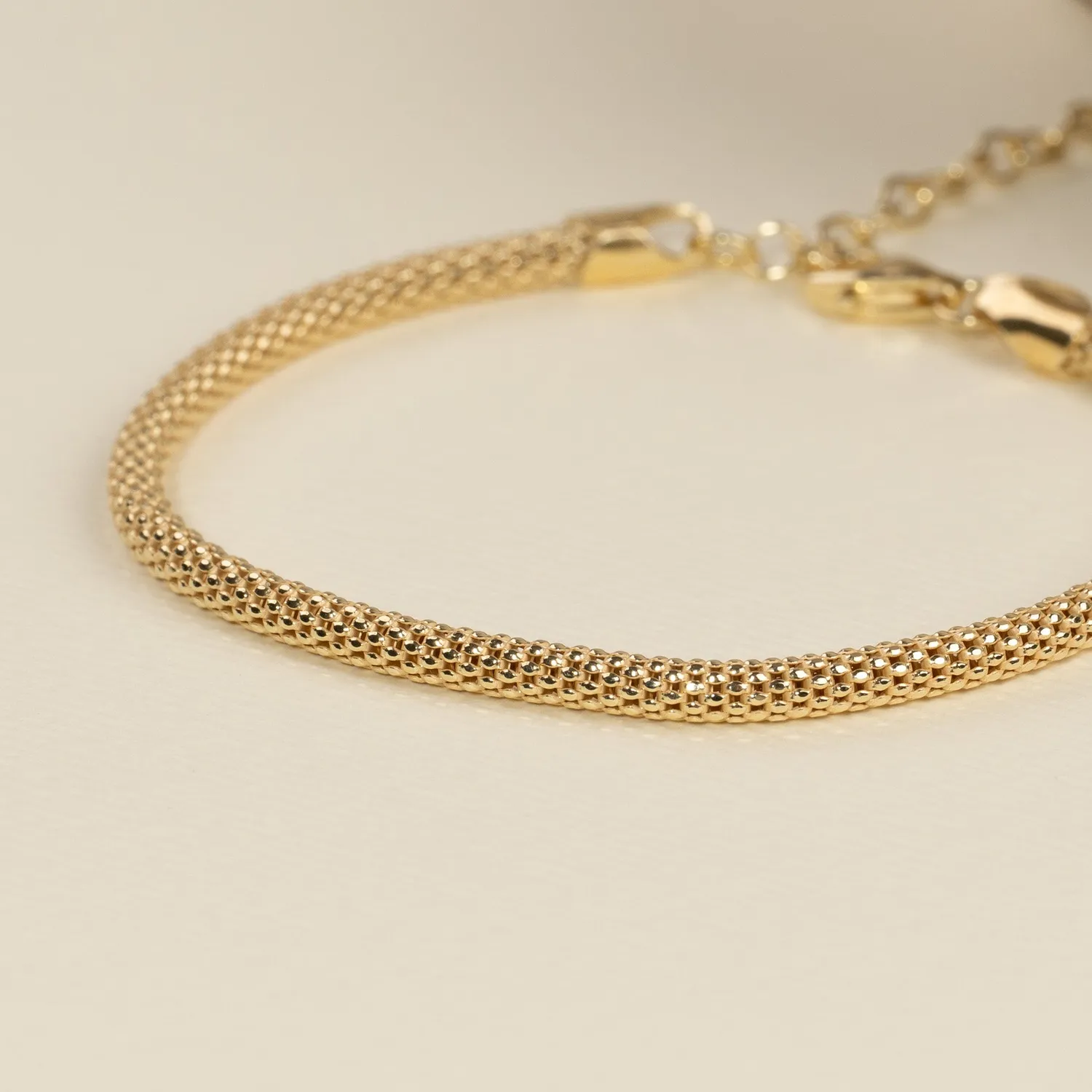 Sisi Copenhagen Sylvia Golden armbånd forgyldt flettet 16 cm