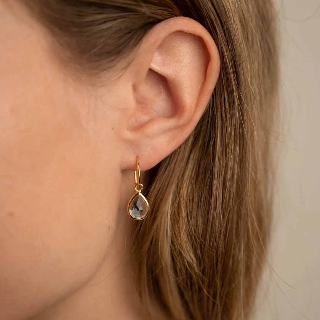 Sisi Copenhagen Lulu Blue Topaz øreringe forgyldt topas