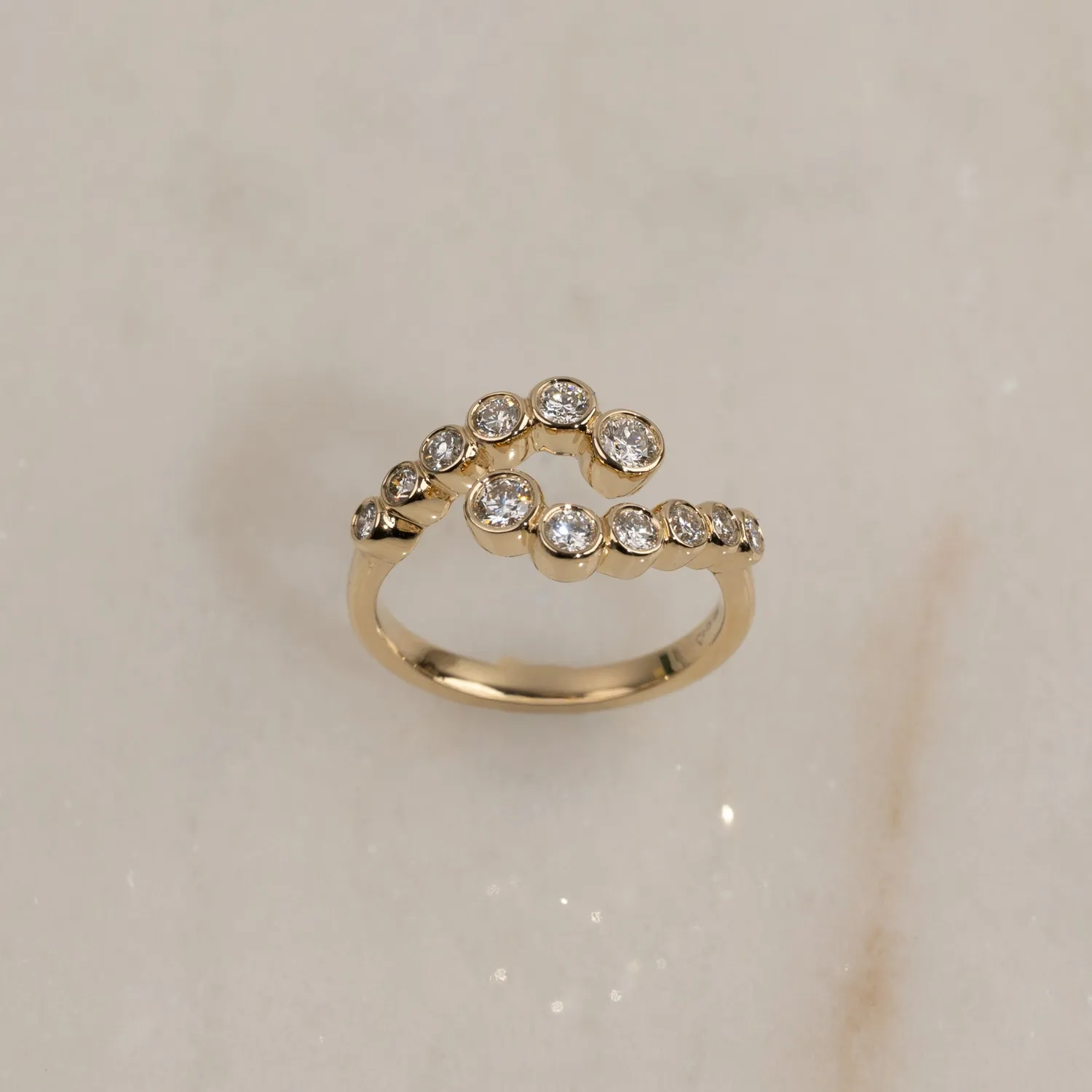 Sisi Copenhagen Swirl lab-diamantring 0,5ct 14kt