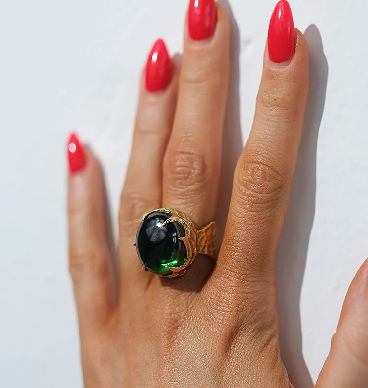 Wos Bedazzled Draco ring messing justerbar 17