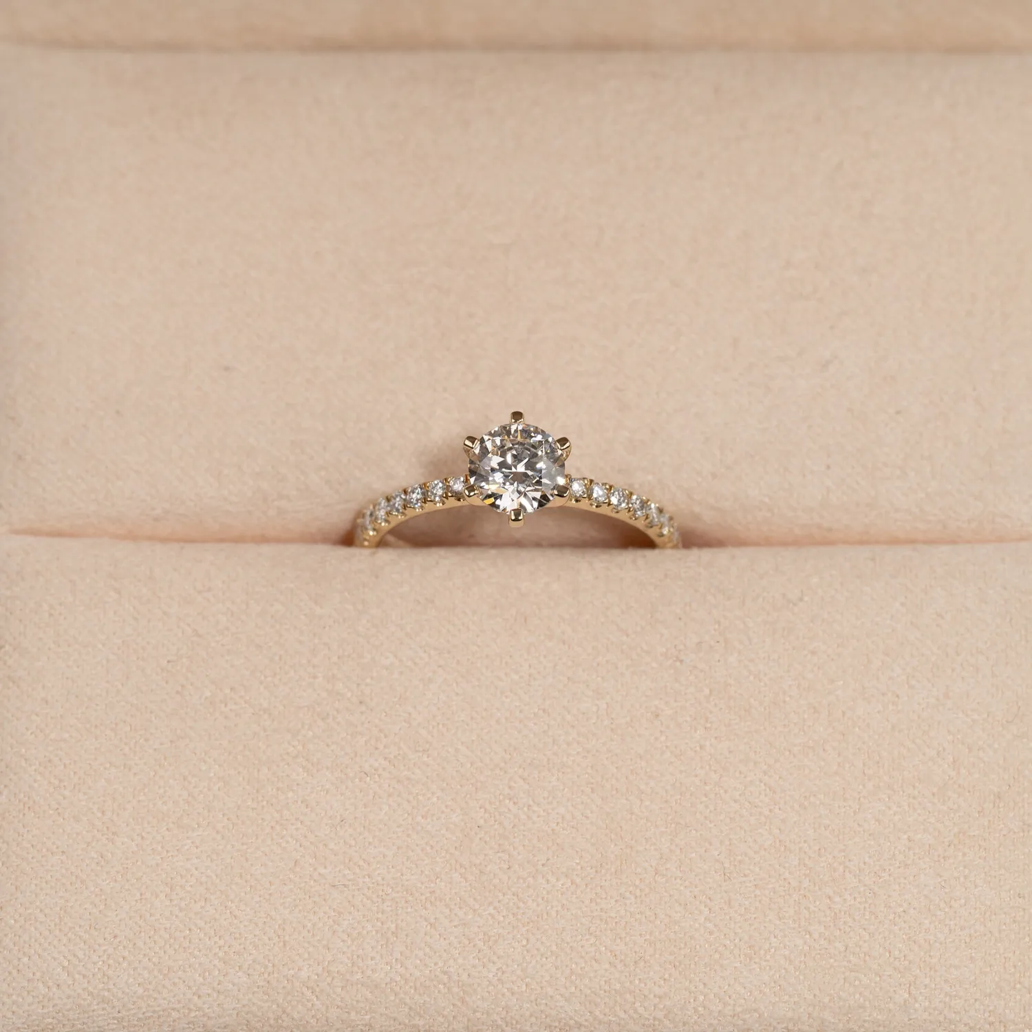 Sisi Copenhagen Classic Alliance lab-diamantring guld 0,9ct