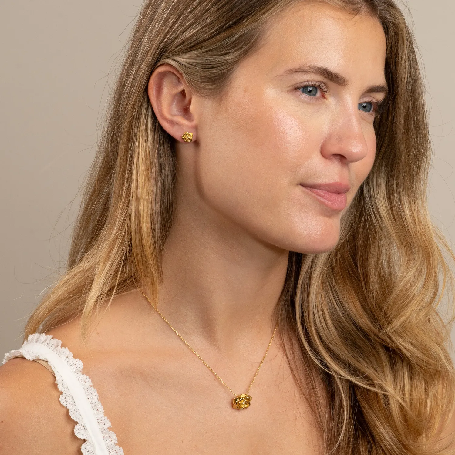 Sisi Copenhagen Rosie vedhæng forgyldt sølv rose