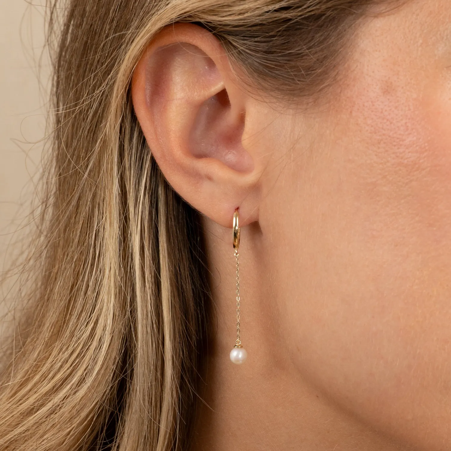 Sisi Copenhagen Ida Pearl creoler 9 kt guld par