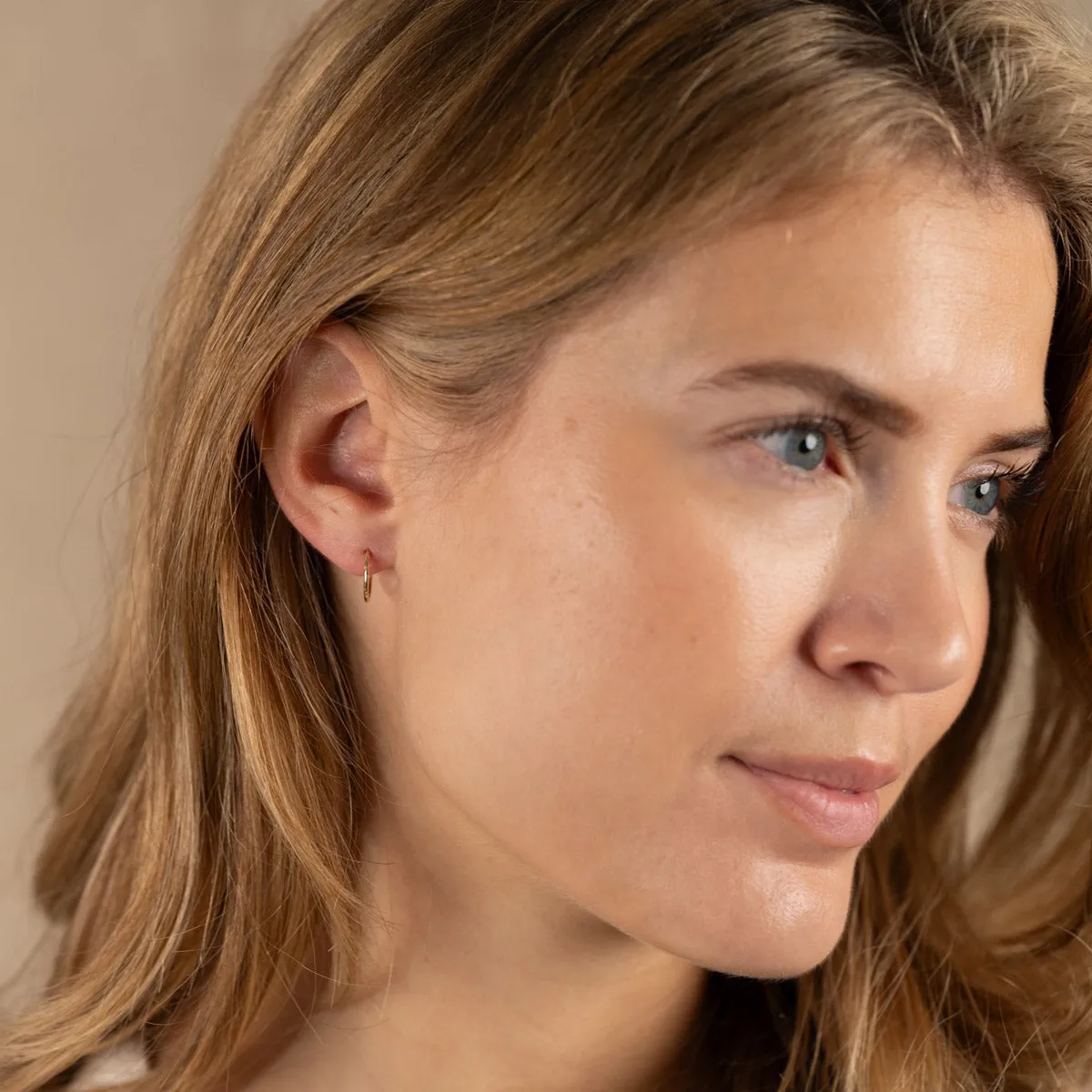 Sisi Copenhagen Olivia creoler massiv 9 kt guld 12 mm