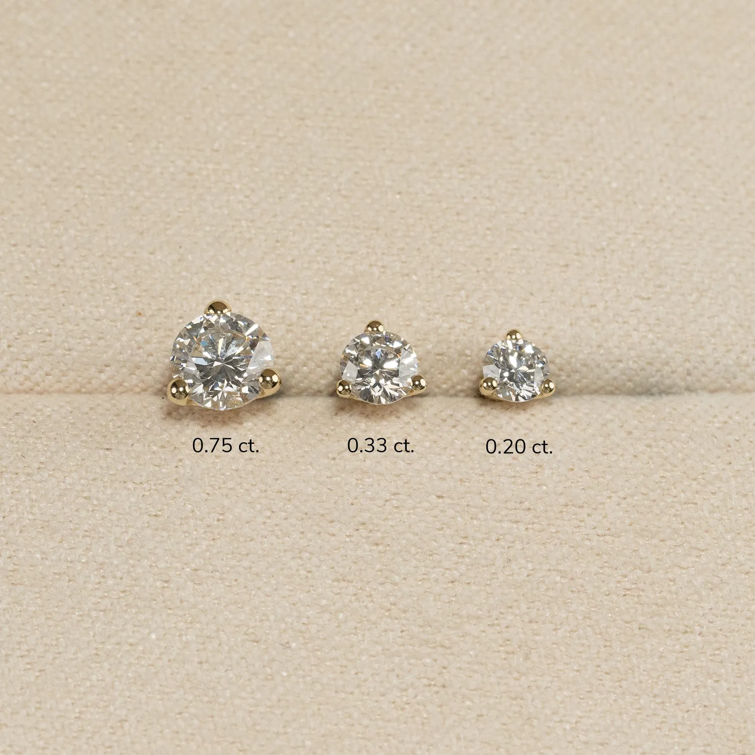 Sisi Copenhagen Simple Stud øreringe 0,2 ct 14 kt guld