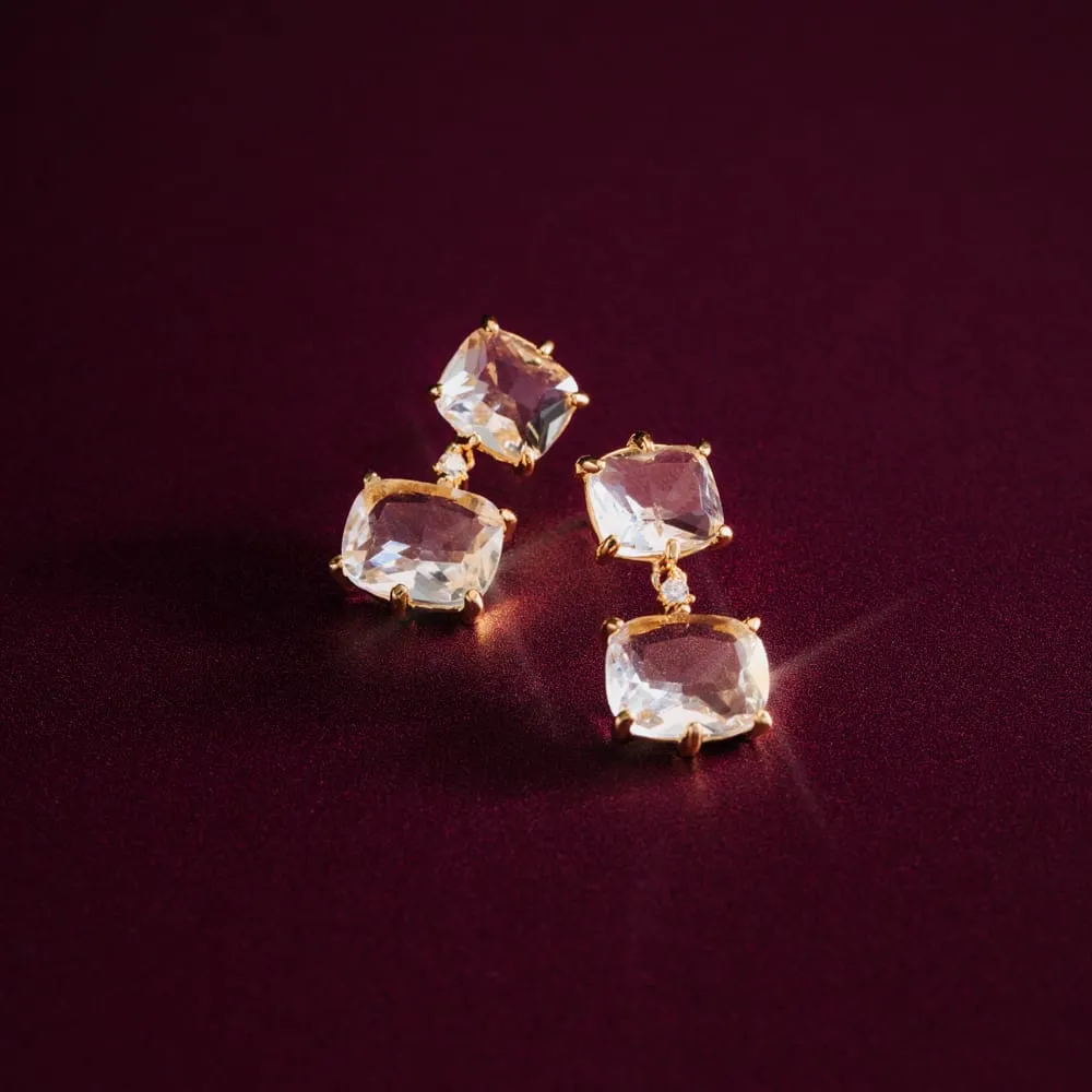 Orelia Crystal Statement Drop øreringe forgyldt klar