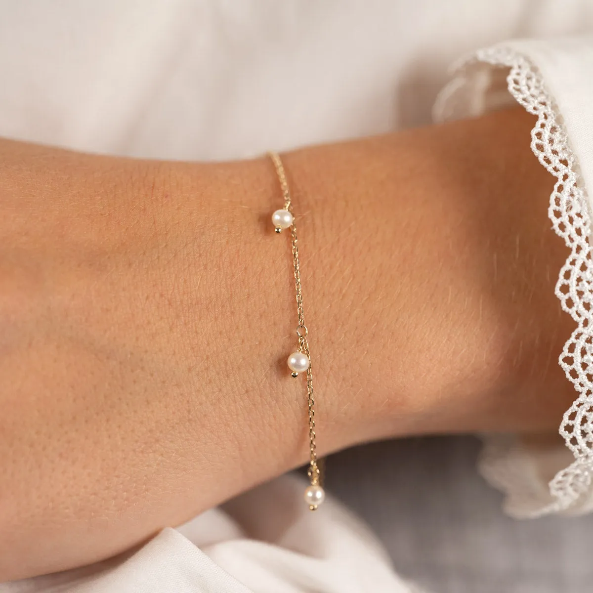Sisi Copenhagen Darissa perle armbånd 9 kt guld
