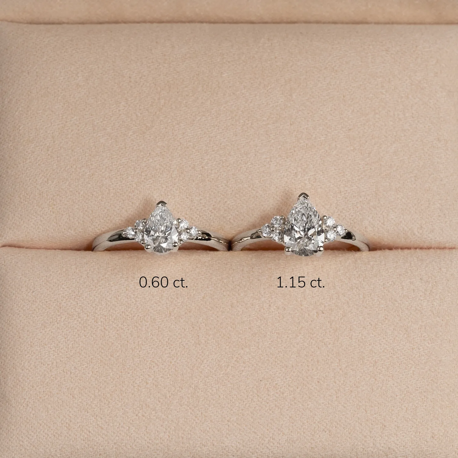 Sisi Copenhagen Triad pære diamantring 0,65ct hvidguld
