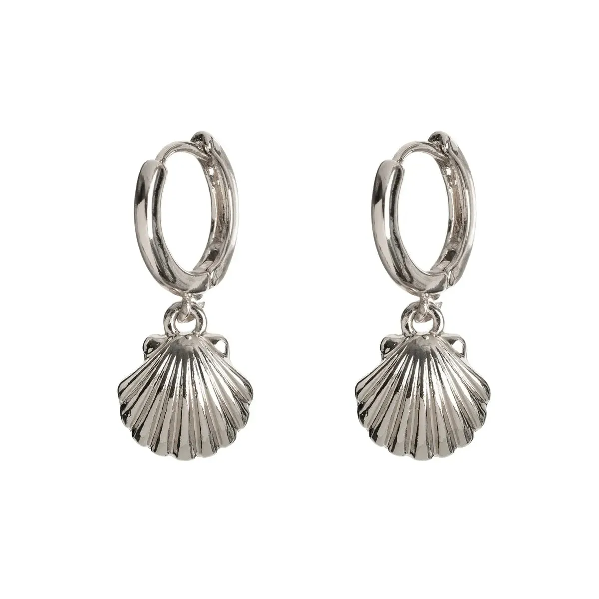 TIMI OF SWEDEN Mermaid Shell hoop øreringe guld nikkel fri