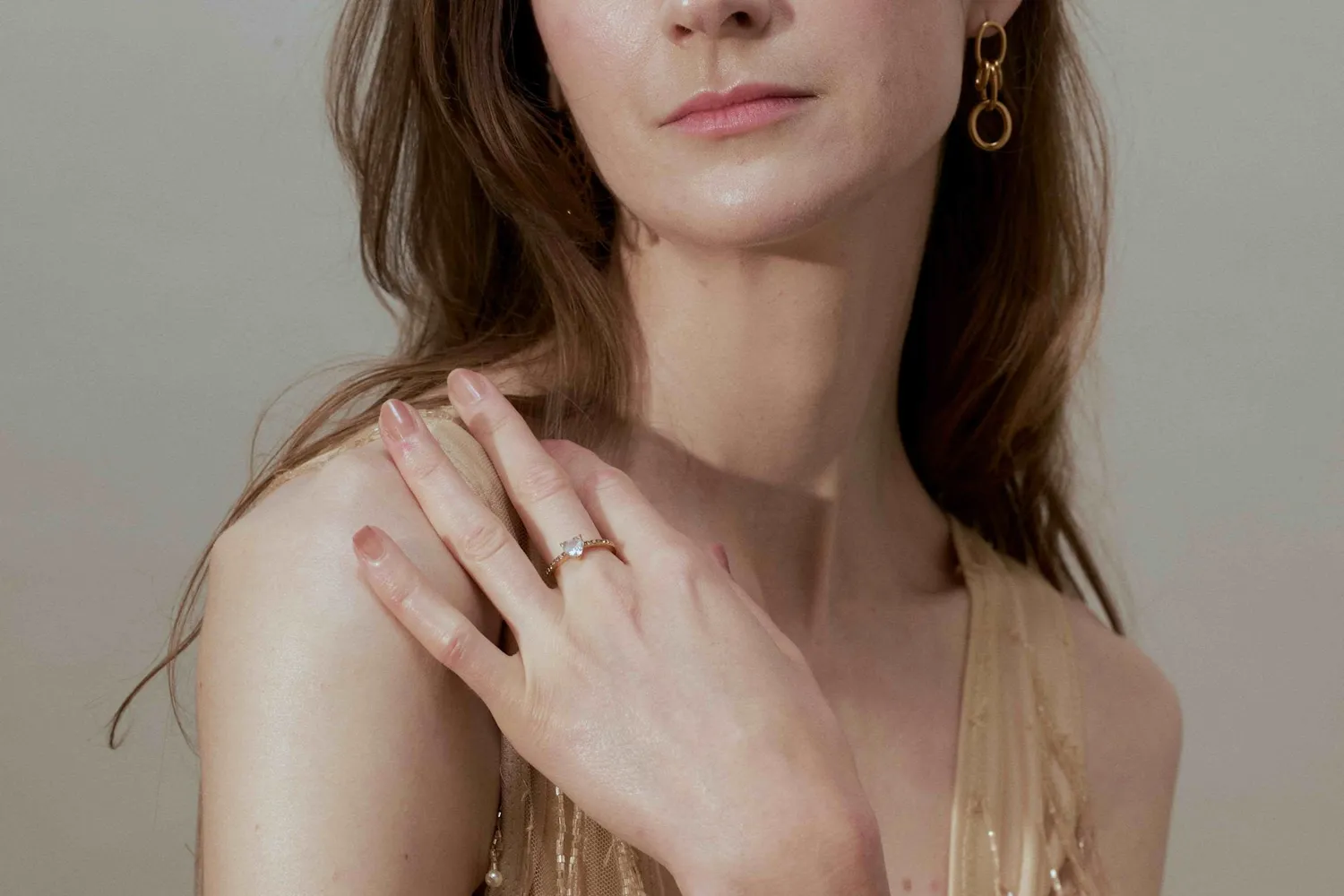 Wos Mi Amore ring guld klar zirkon hjerte