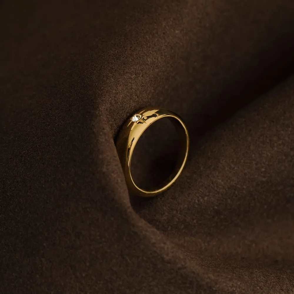 Orelia LUXE Starburst Domed ring guld M/L