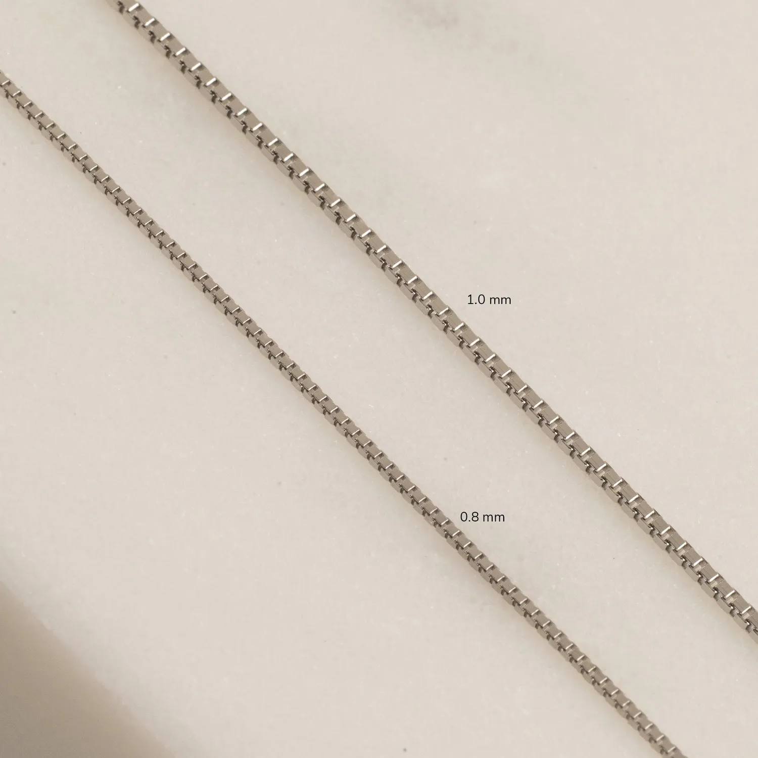 Sisi Copenhagen Venezia halskæde 14 kt hvidguld 1,0 mm