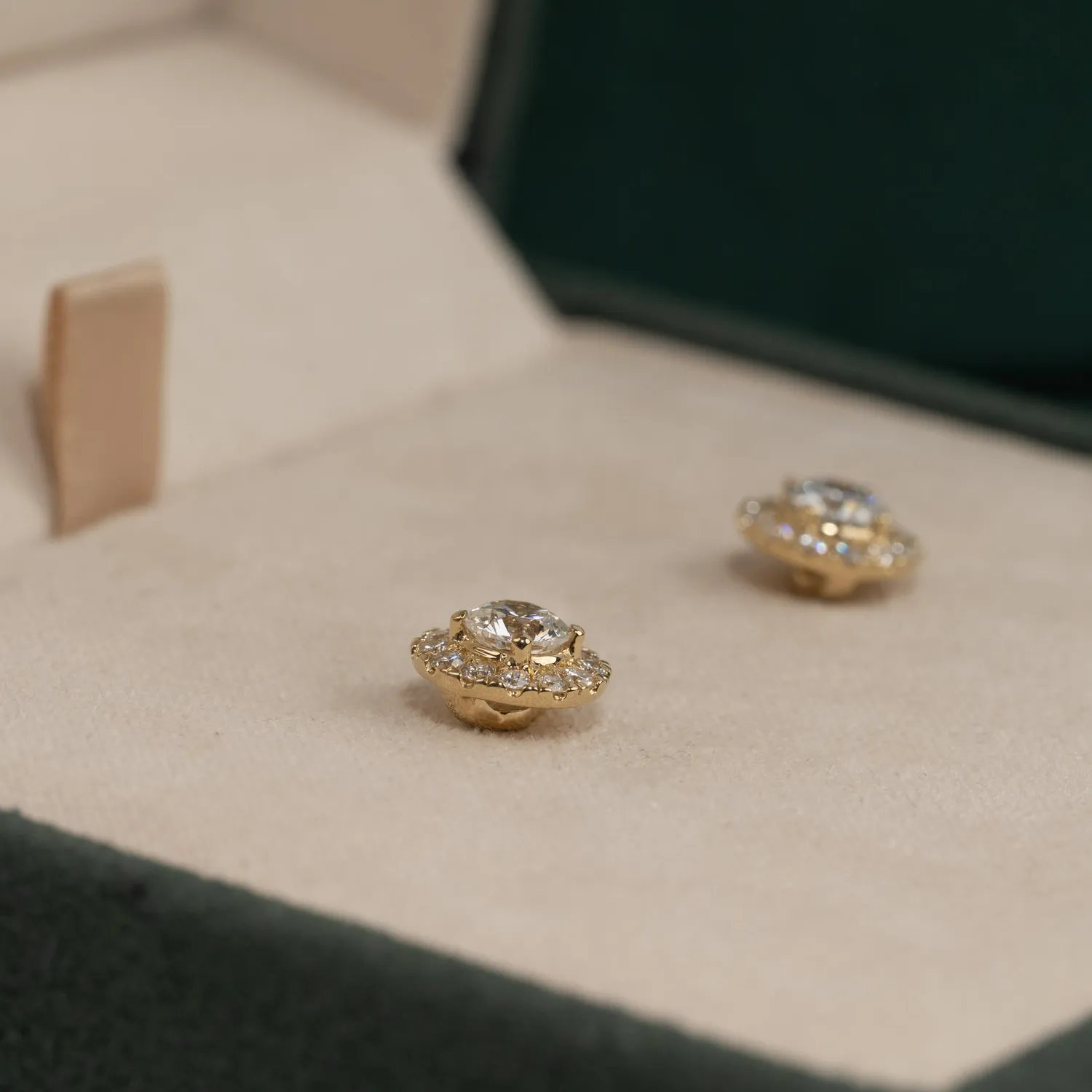 Sisi Copenhagen Halo ørestikker 1,0 ct guld lab-diamant