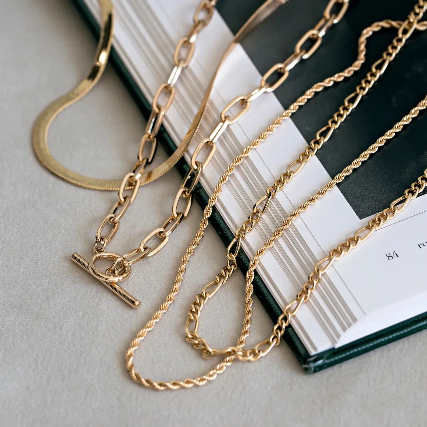 TIMI OF SWEDEN Twisted Chain halskæde guld 40cm