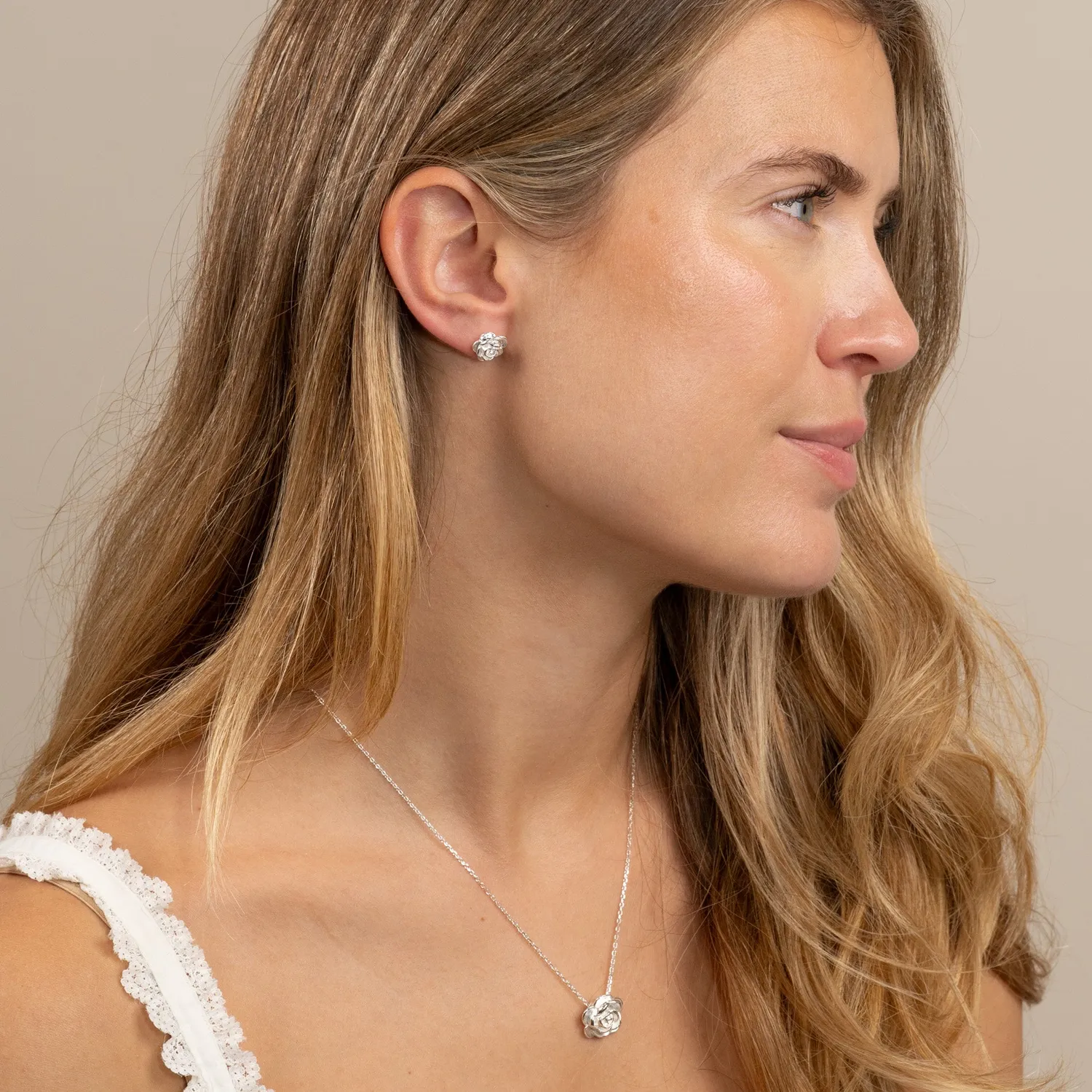 Sisi Copenhagen Rosie Medium ørestikker sølv 10,5 mm