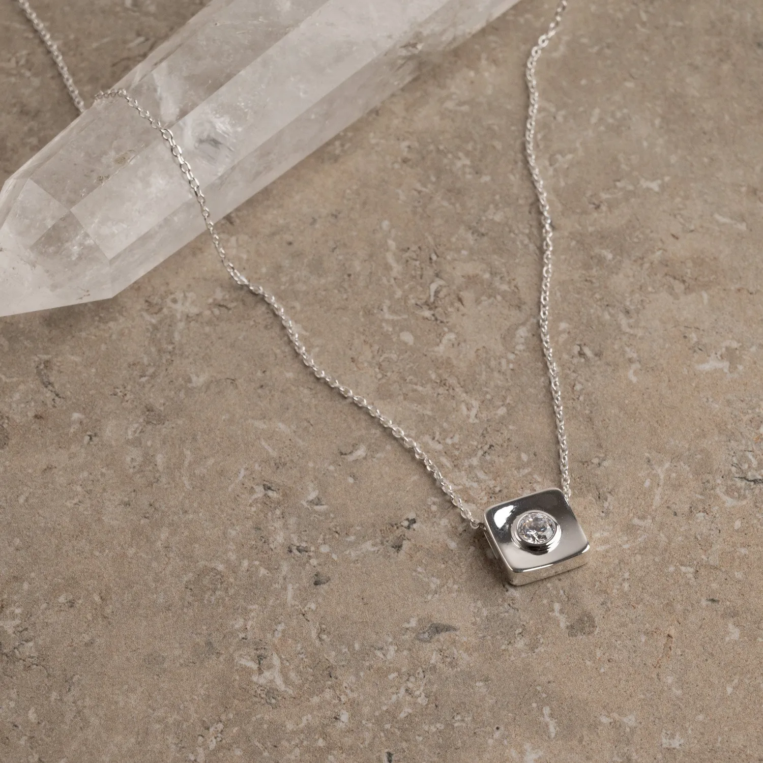 Sisi Copenhagen Mae Crystal vedhæng sølv klar zirkon