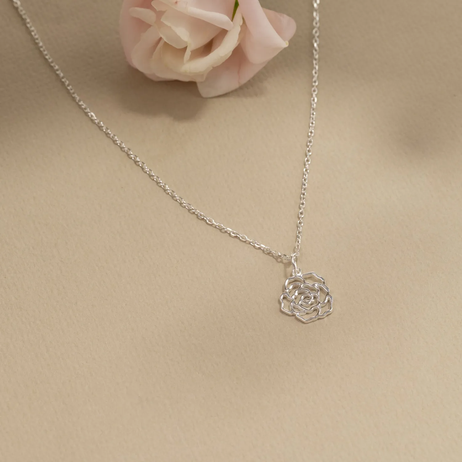 Sisi Copenhagen Rosa vedhæng sølv 925 rose 12 mm
