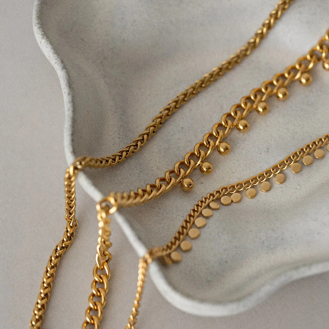 TIMI OF SWEDEN Tavi chain halskæde guld rustfrit stål
