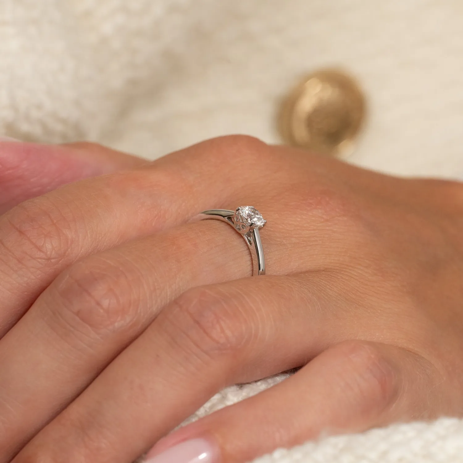 Sisi Copenhagen Solitaire Trellis diamantring 0,55 ct hvidguld
