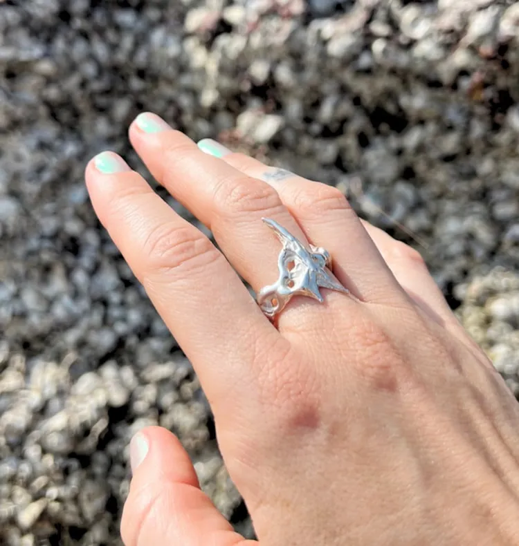 Wos Metal Lustrous ring sølv 925 håndlavet