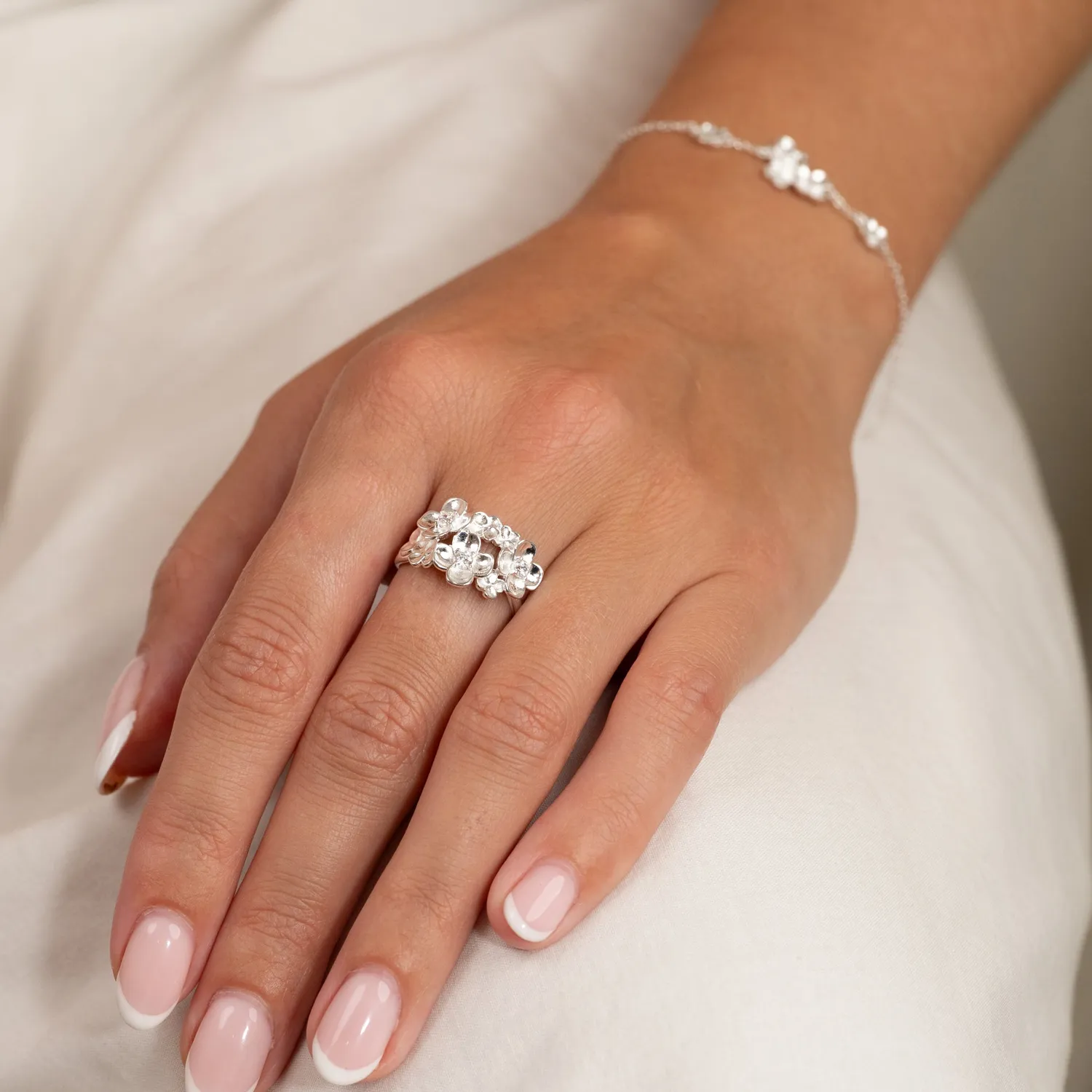 Sisi Copenhagen Flora Crystal ring sølv zirkonia 52