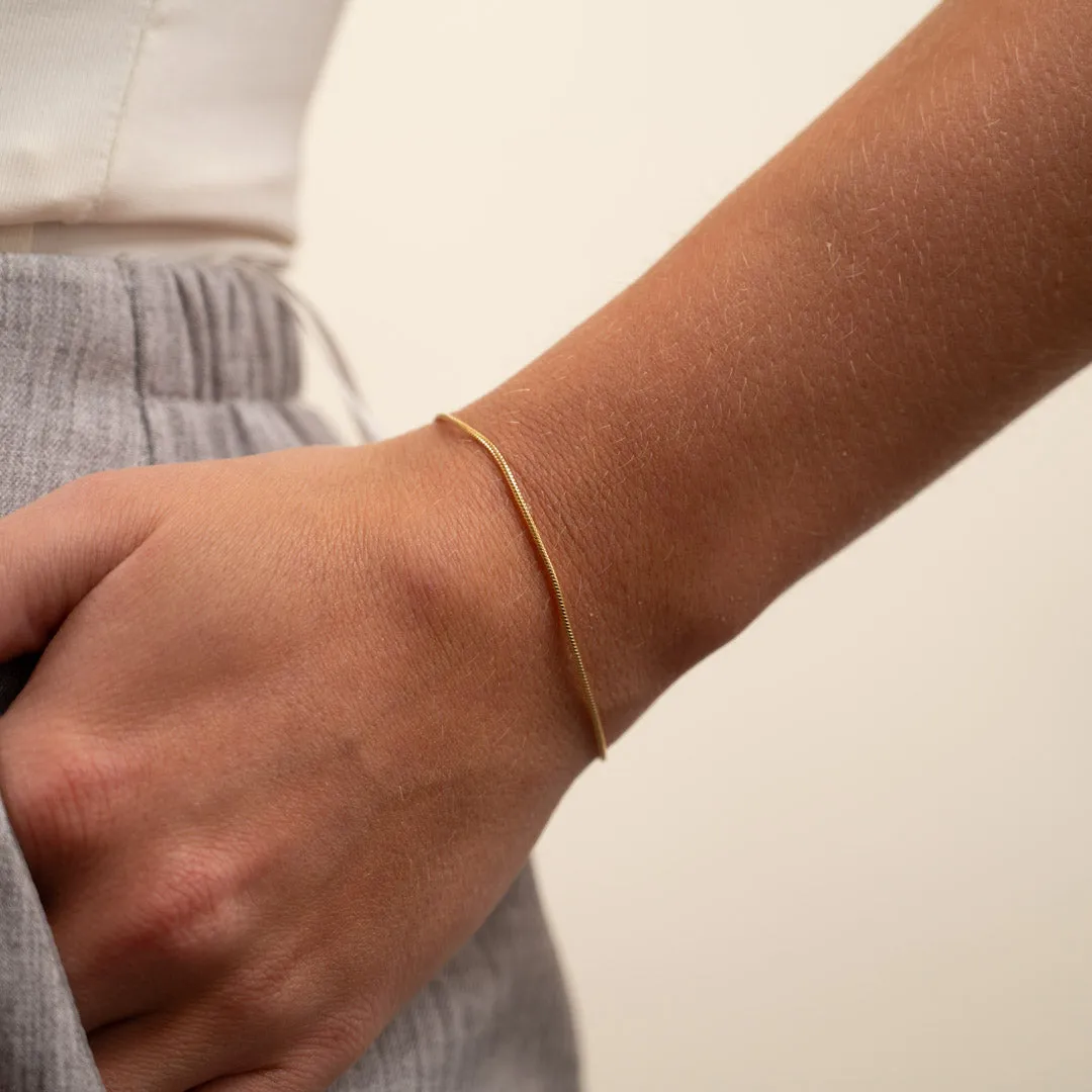Sisi Copenhagen Cornelia armbånd forgyldt sølv 19,5 cm