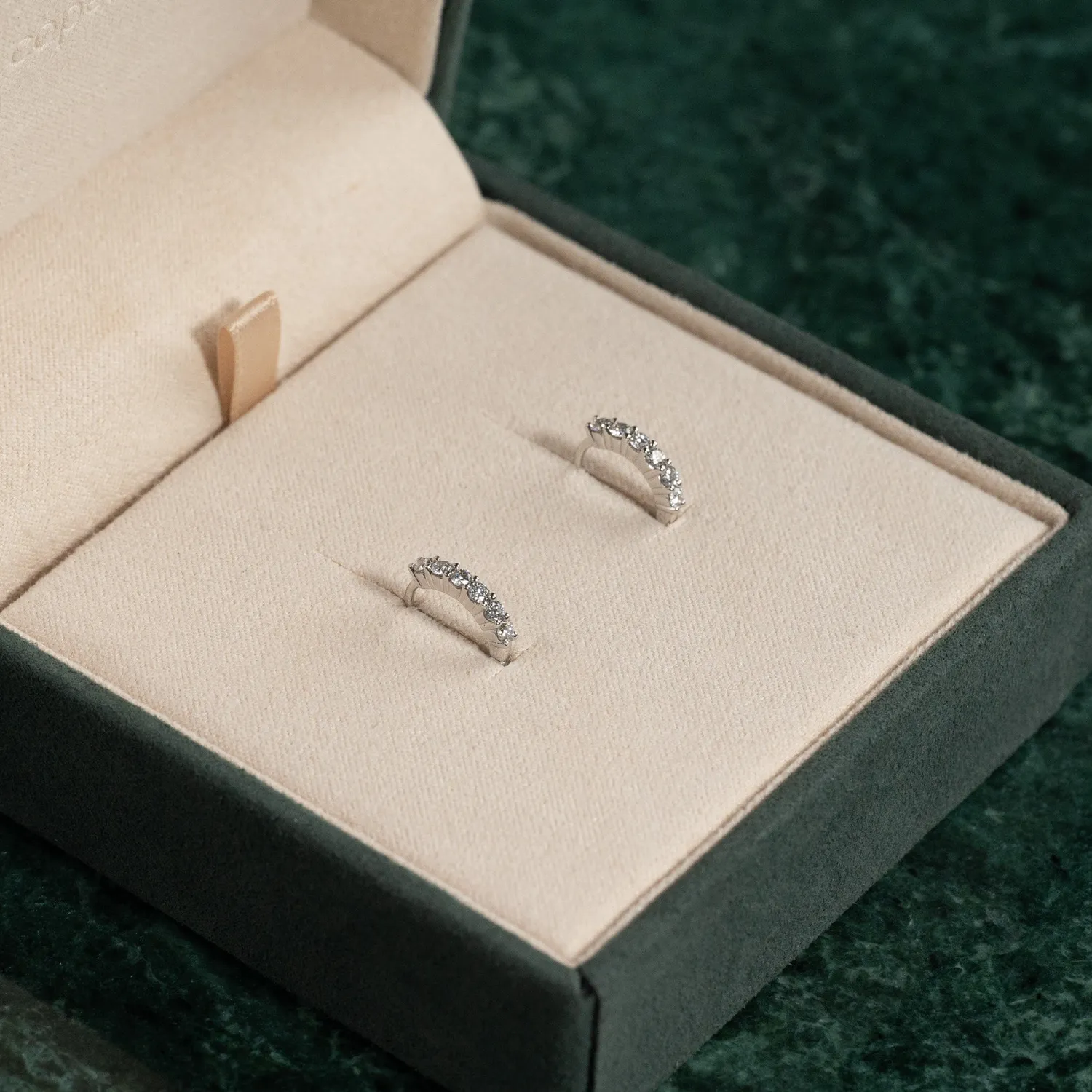 Sisi Copenhagen Prong Lab-Diamond creoler hvidguld 0,35 ct