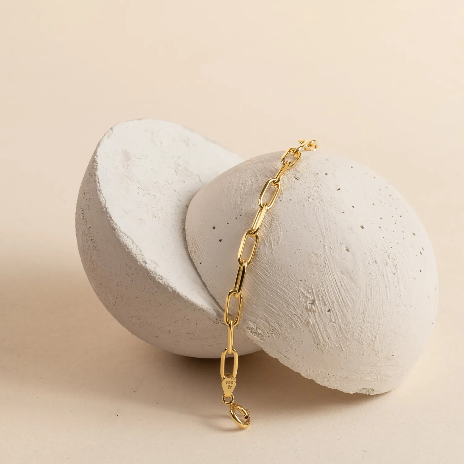 Sisi Copenhagen Alma Large Link armbånd forgyldt 19 cm chunky