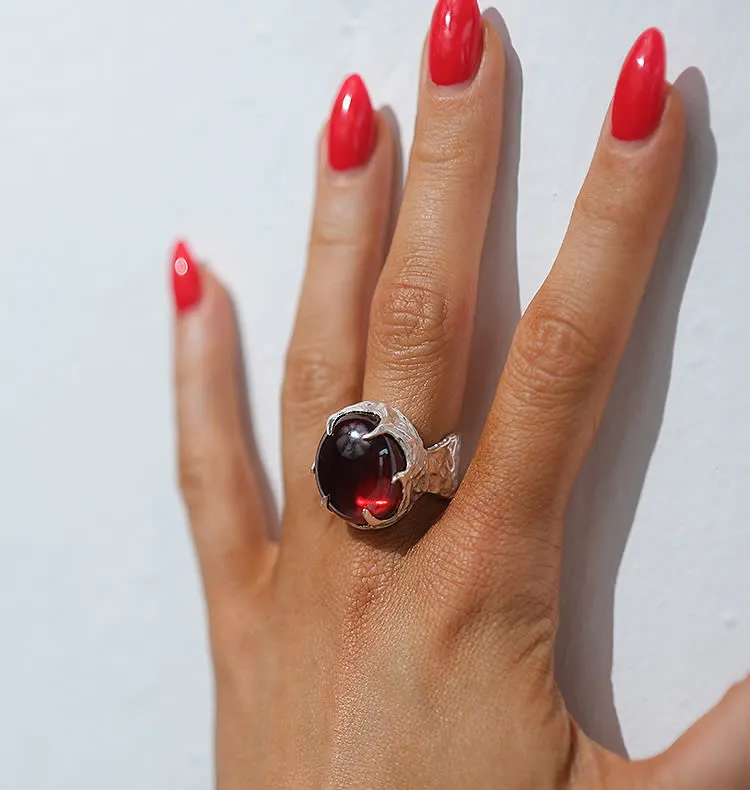Wos Bedazzled Draco ring sølv justerbar