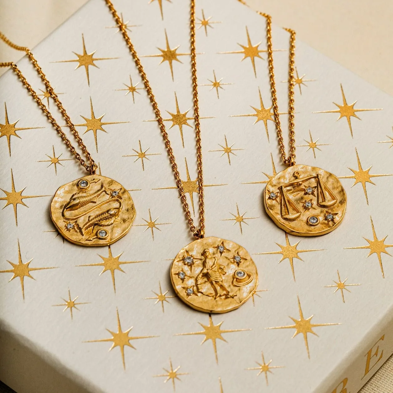 Orelia Libra Zodiac halskæde guld vægten