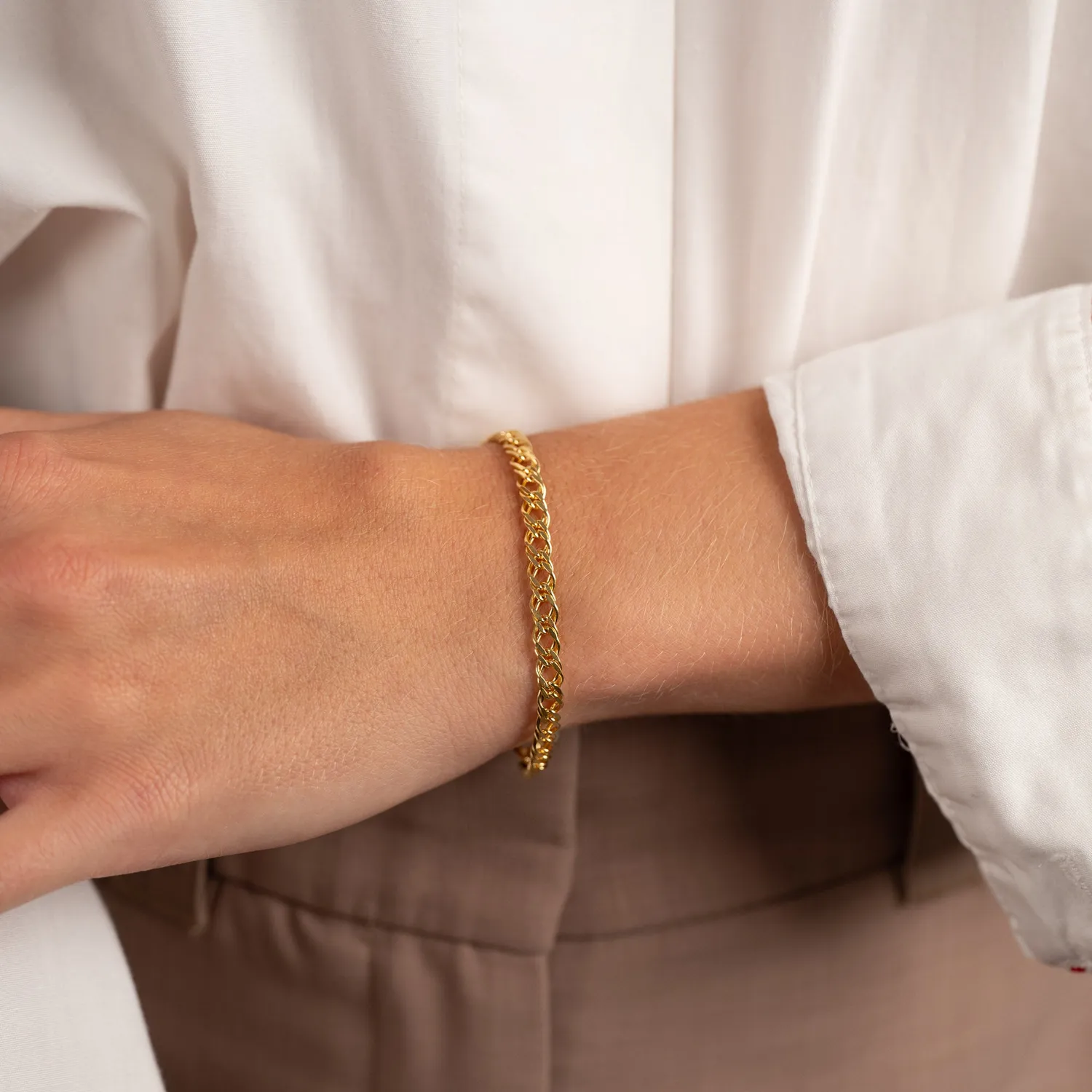 Sisi Copenhagen Mynte armbånd forgyldt large 16 cm