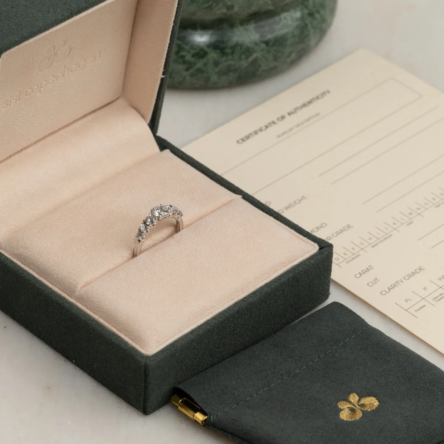 Sisi Copenhagen Seven-Stone Trellis ring hvidguld 1,0 ct