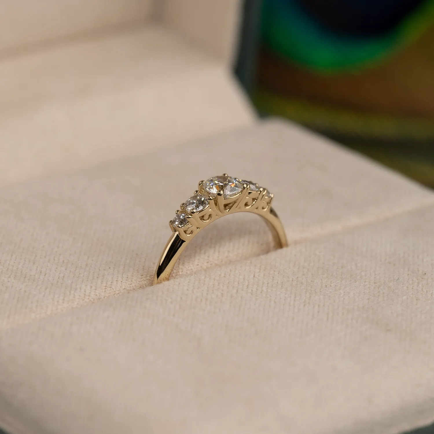 Sisi Copenhagen Five-Stone Trellis diamantring 0,5 ct guld