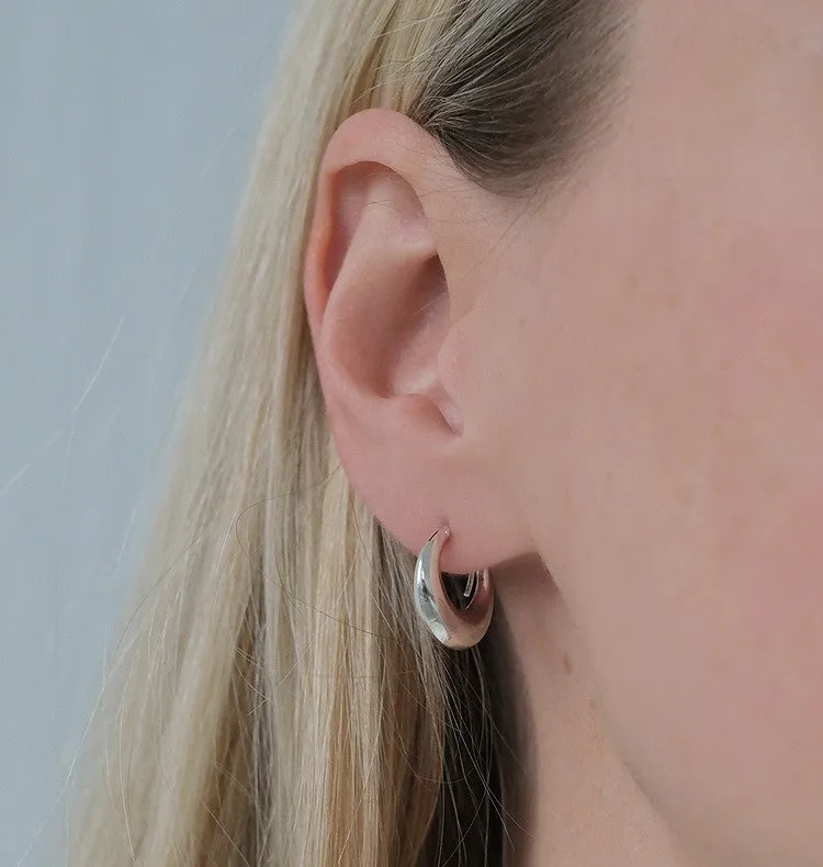 Wos Up Lio hoops 925 sølv 15 mm creoler små