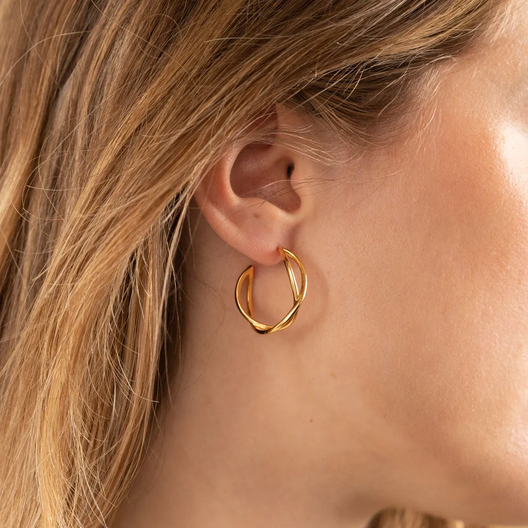 Sisi Copenhagen Mia creoler forgyldt 25 mm par guld