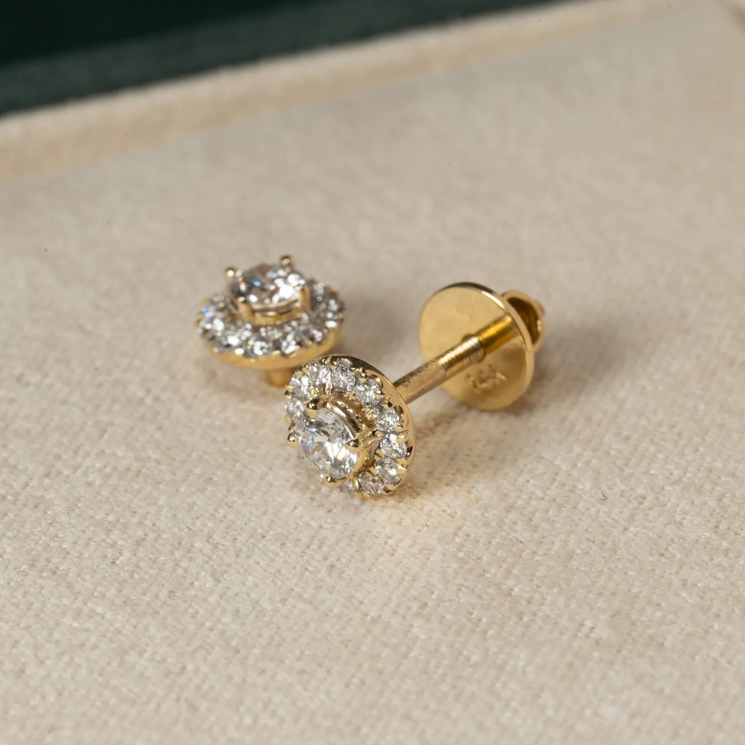 Sisi Copenhagen Halo diamantørestikker 14 kt guld