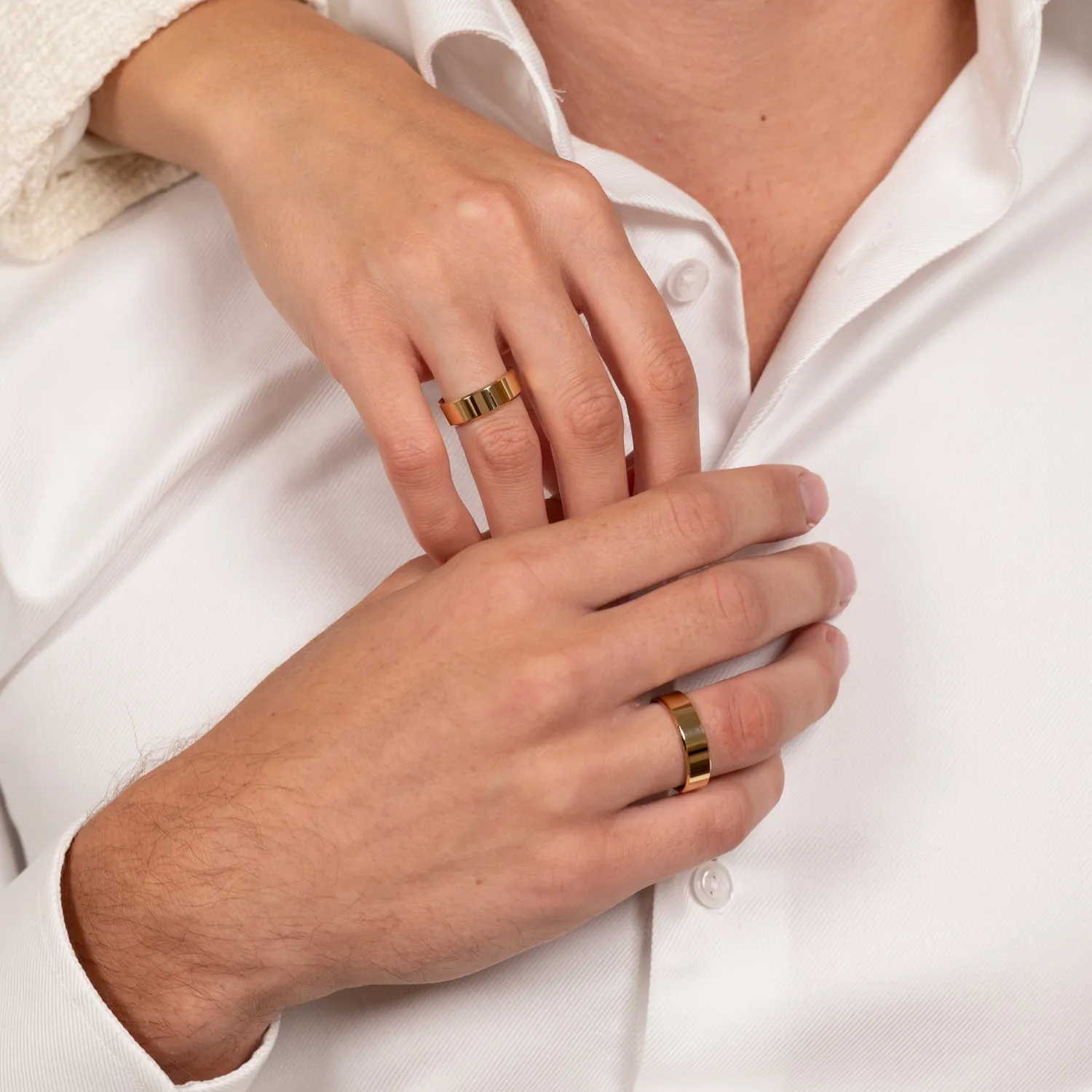 Sisi Copenhagen Beveled Flat Comfort vielsesring 6 mm guld