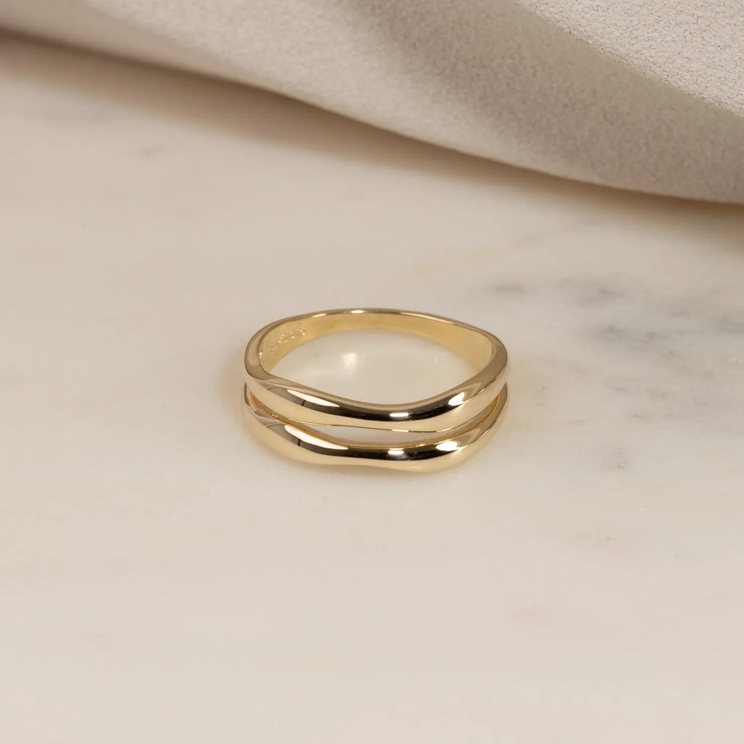 Sisi Copenhagen Agnes ring 9 kt guld 6 mm solid