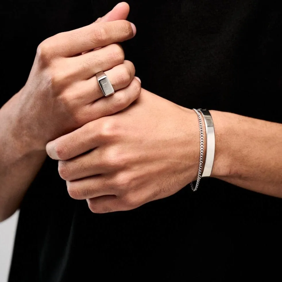 Orelia Fine Curb Chain armbånd sølv vandtæt
